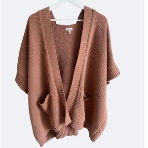 Aerie Tan Hooded Poncho